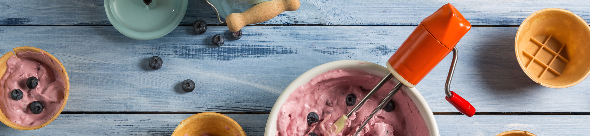 homemade blueberry ice cream
