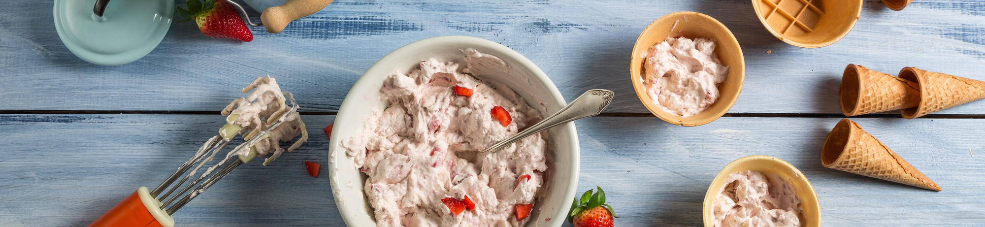 homemade strawberry ice cream